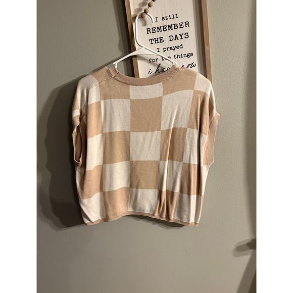 Size XL Gingham Goals Knit Top - Picture 3 of 5